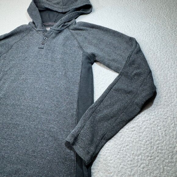 Buckle Hoodie Men Medim‎ Gray BKE Henley Sweatshirt Stretch Fernando Thermal - Picture 6 of 12